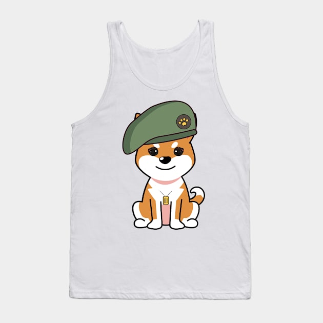 Green Beret orange dog Tank Top by Pet Station